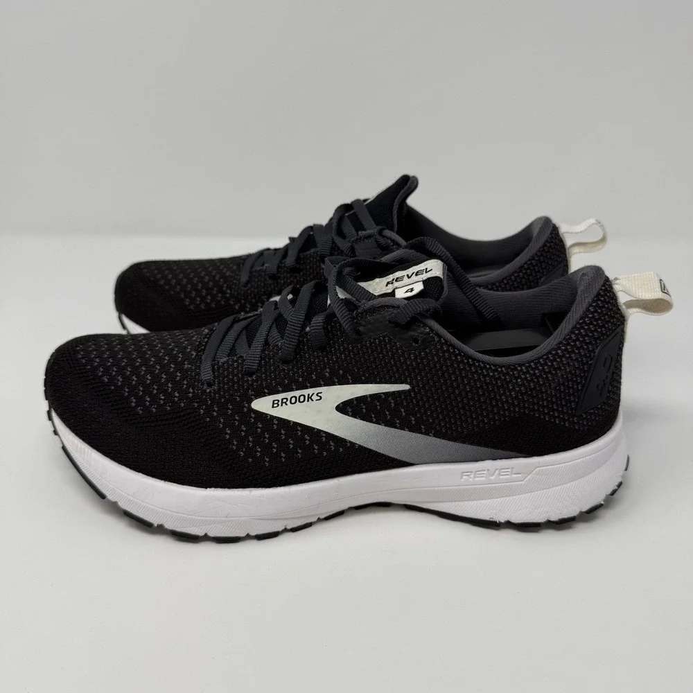 Brooks Revel 4 Running Shoes Black White Men's Size‎ 8.5 Athletic Sneakers